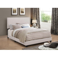 Coaster Furniture 350051F Boyd Full Upholstered Bed with Nailhead Trim Ivory